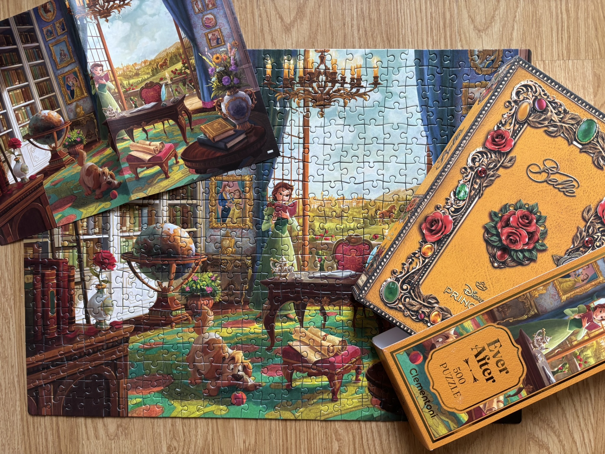 Puzzle Clementoni 500 "Belle" + Plakat - obrazek 3